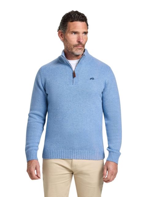 Мужской свитер Raging Bull Big & Tall Chunky Quarter-Zip, цвет: Шамбре