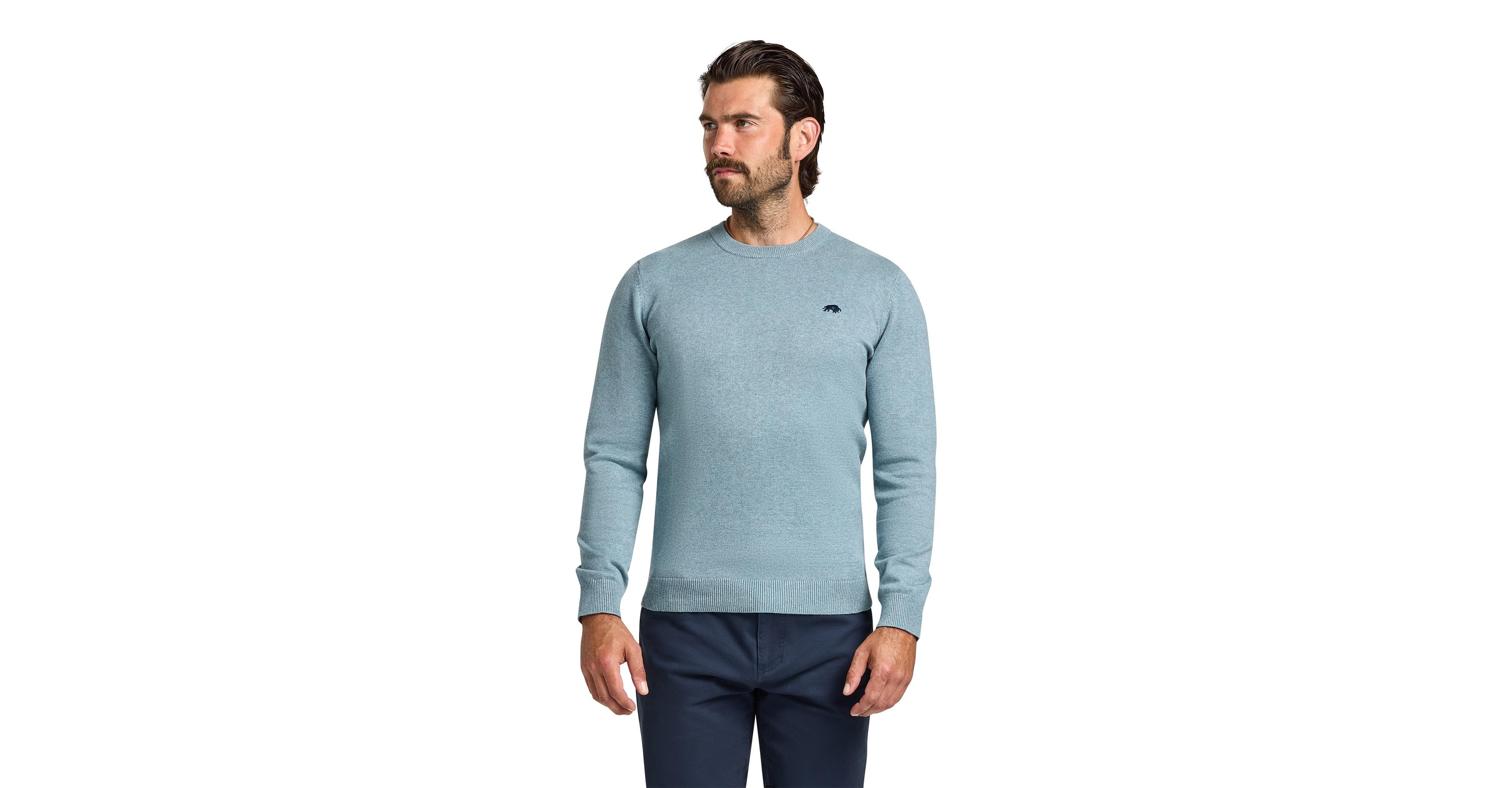 Raging Bull Men's Cotton-Blend Classic-Fit Crew Neck Sweater