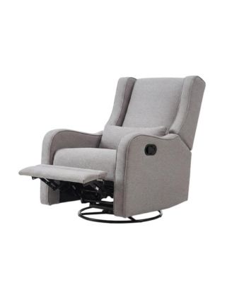 Fabric Swivel Glider Recliner, Manual Nursery Rocking Chair for Bedroom