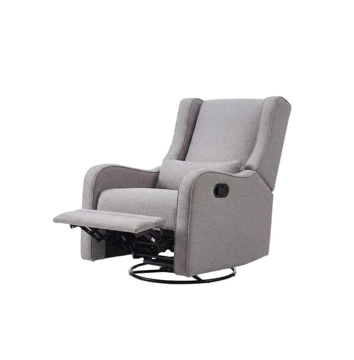 FurniFact Fabric Swivel Glider Recliner, Manual Nursery Rocking Chair for Bedroom