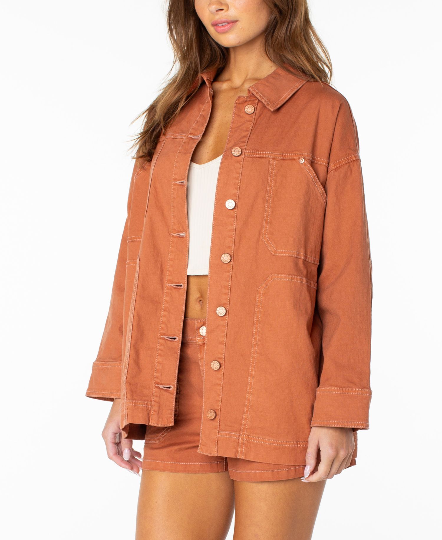 Women's Lost Treasure Oversized Vintage-Inspired Shirt Jacket