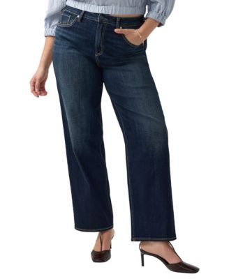 Plus Size Avery Straight-Leg High Rise Jeans