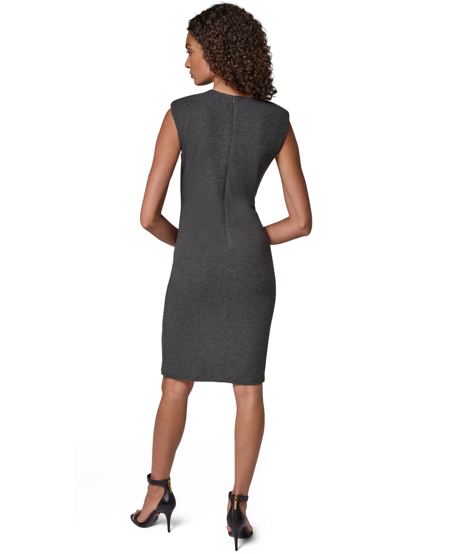 Women's V-Neck Sleeveless Knee-Length Sheath Dress