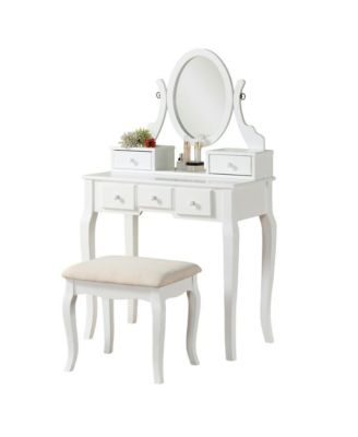 Ashley Wood Make-Up Vanity Table and Stool Set