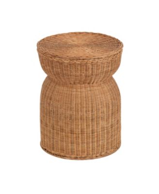 Thatch Rattan Side Table Lift-Top End Table, Hidden Storage Basket, Sturdy Metal Framing, Nursery Storage, Cute Hamper