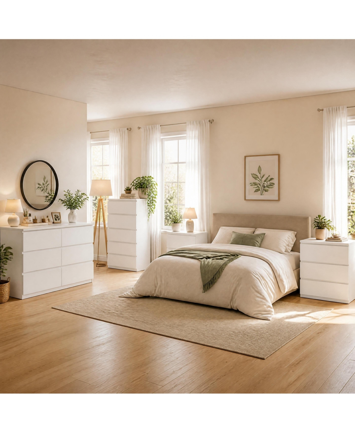 homfan 3-Piece Modern Bedroom Set