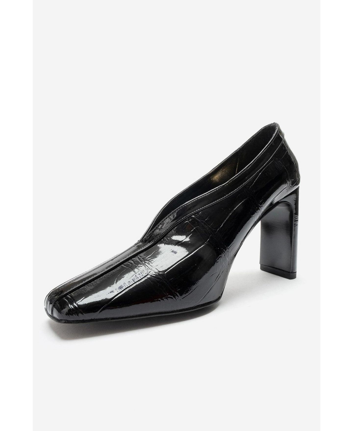 Женские туфли Prologue Shoes Nore Block Heel Square Toe, цвет: Чёрный с принтом — фото 9