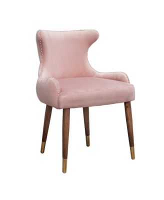 Lindale Contemporary Velvet Upholstered Nailhead Trim Accent Chair