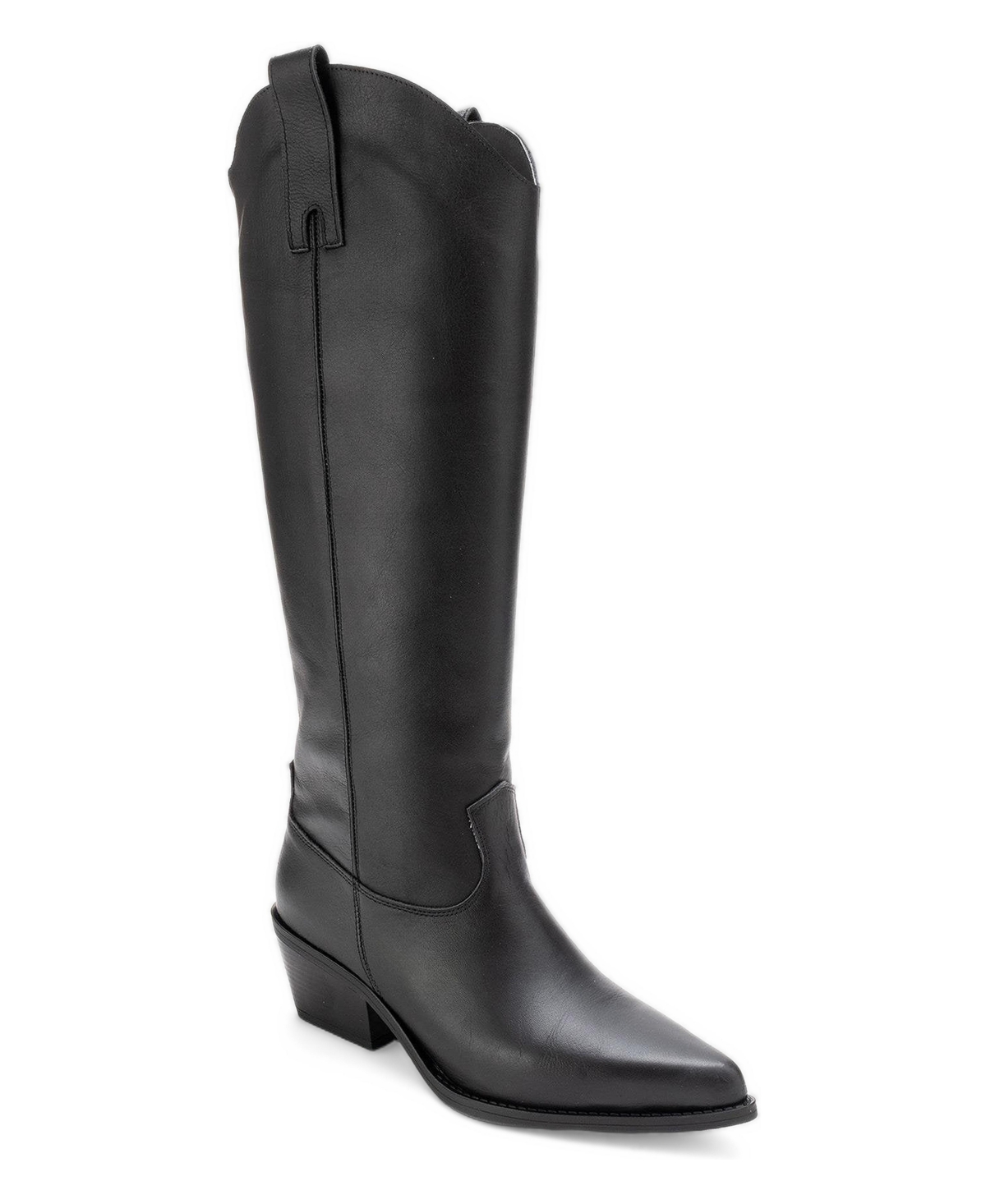 Forever & Always Shoes Ania Knee High Pointed Toe Western Boots - Black