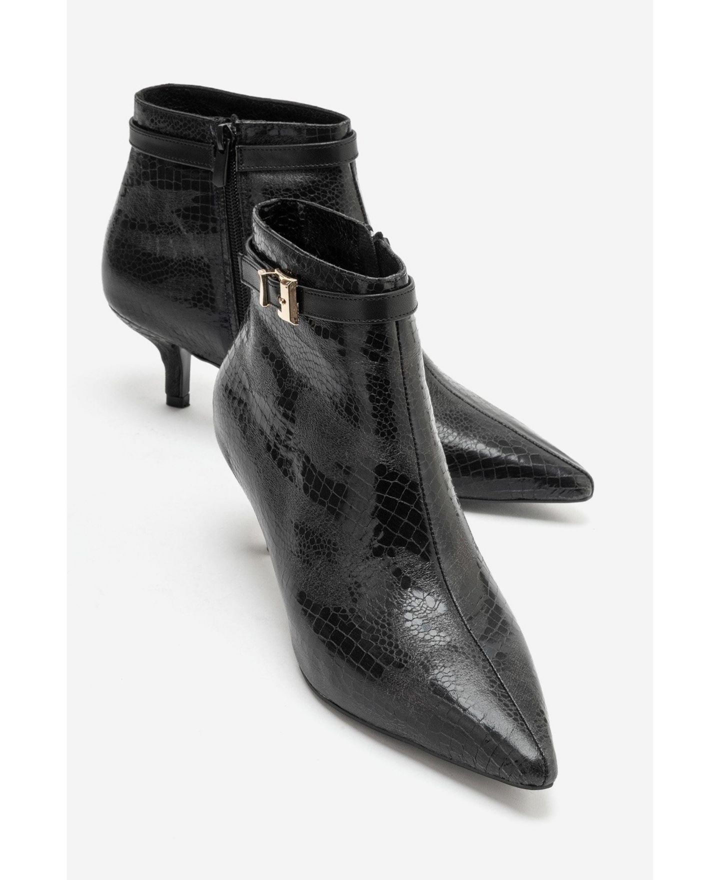 Женские ботинки Prologue Shoes Juxon на низком каблуке, цвет: Чёрный — фото 4