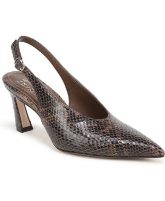 Women's Elaine Slingback Pointed-Toe Snake Pumps