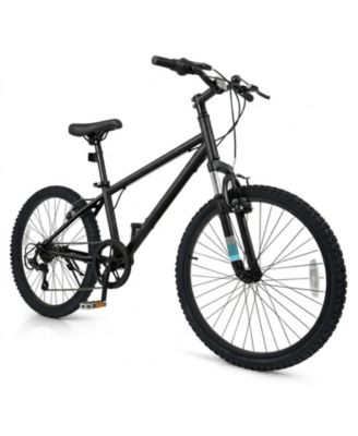 24-Inch Mountain Bike with Front Suspension, 6-Speed, and Dual V-Brakes, Ages 8+