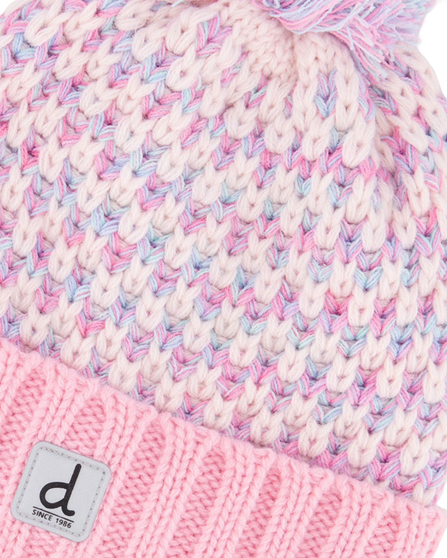 Шапка Deux par Deux Winter Peruvian Knit Hat для девочек, цвет: Розовый / Синий — фото 3