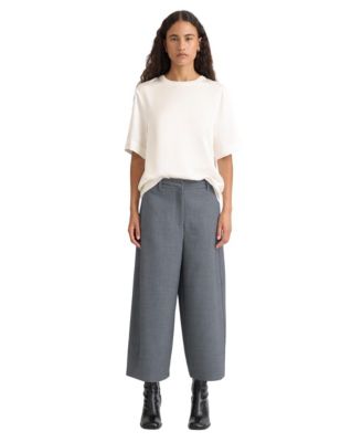 Women's Flannel Wide-Leg Relaxed-Fit Trousers
