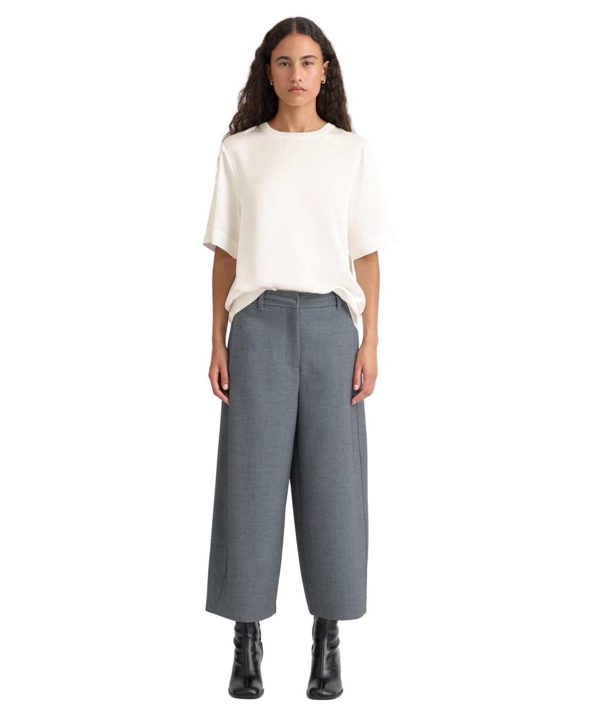 Albaray Women's Mid Rise Wide Barrel Culotte Trousers