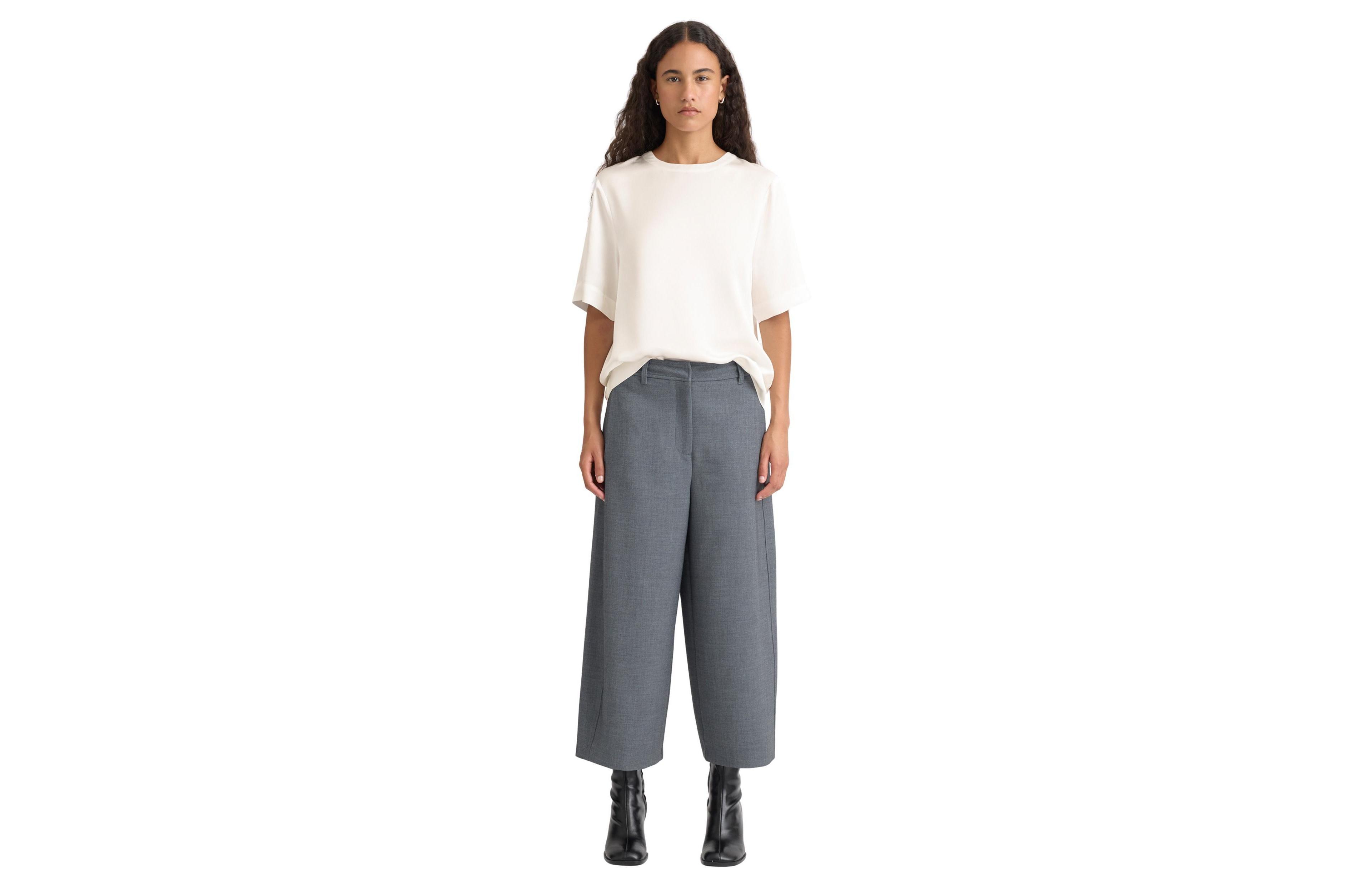 Albaray Women's Mid Rise Wide Barrel Culotte Trousers