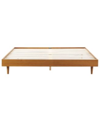 Mid-Century Modern Bed Frame with Platform Design for Bedroom