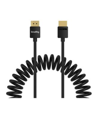 4963 47.1" Coiled HDMI 2.0 Data Cable for Full-Sized HDMI Ports
