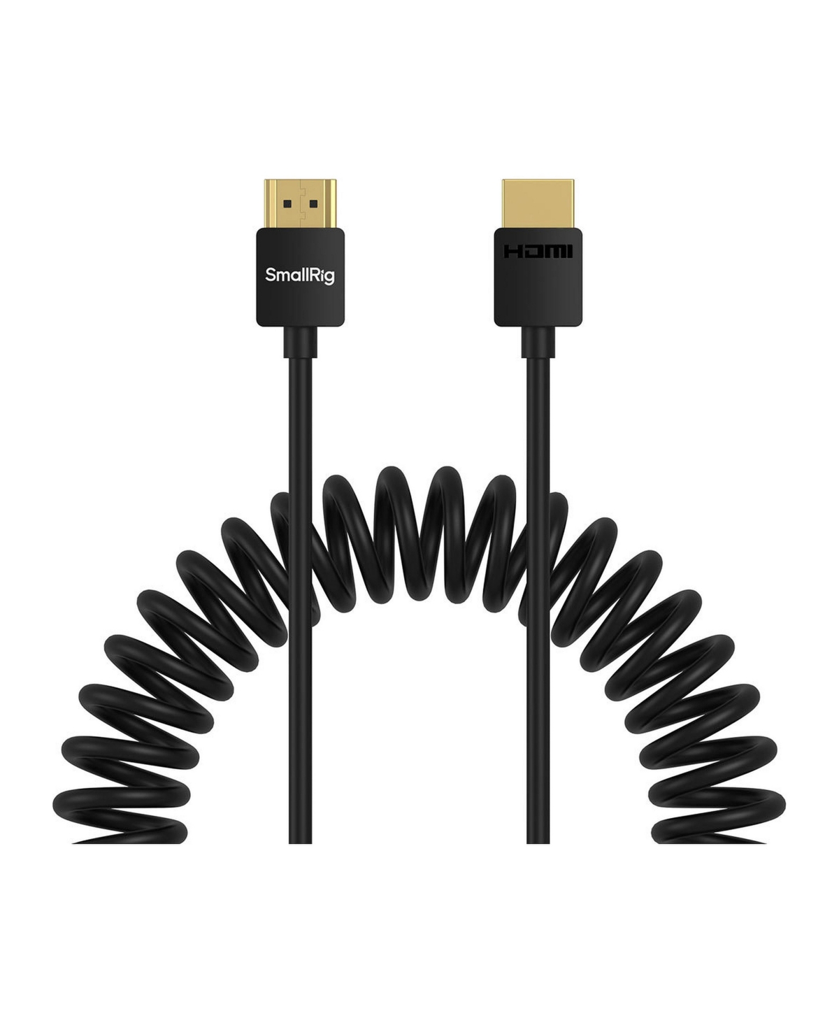 SmallRig 4963 47.1" Coiled Hdmi 2.0 Data Cable for Full-Sized Hdmi Ports