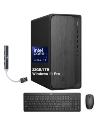 OmniDesk Desktop (AMD Ryzen 5 8500G, 32GB DDR5, 1TB PCIe SSD, AMD Radeon 740M, Win 11 Pro) With USB Hub