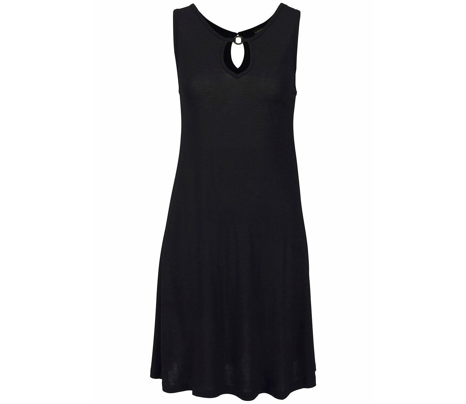Women's Sleeveless A-Line Keyhole Neckline Dress
