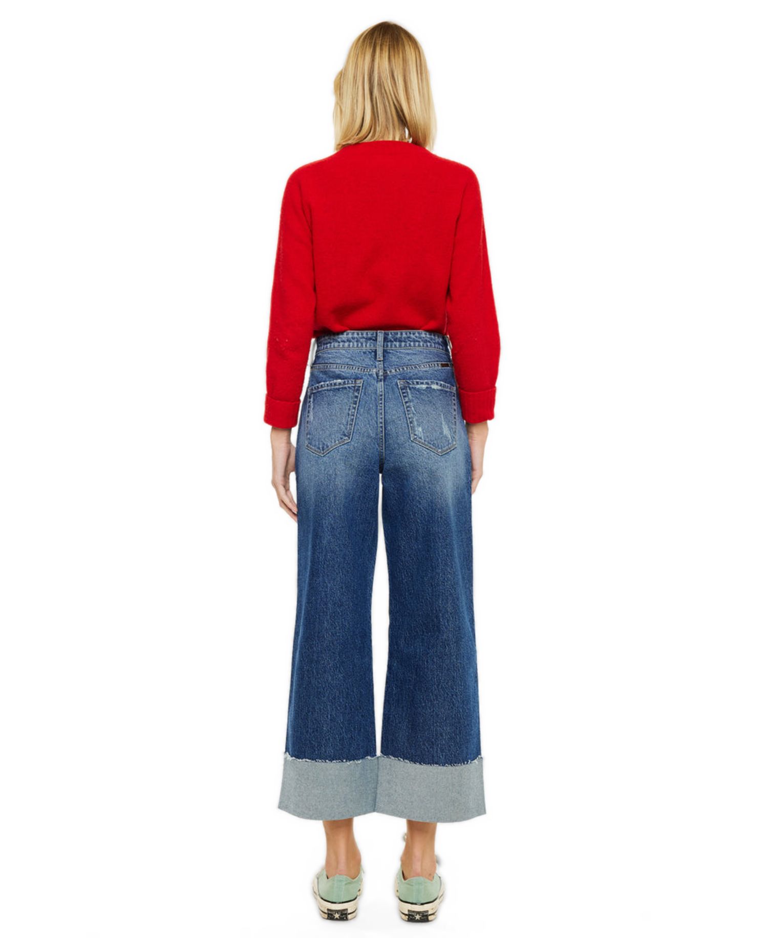 Women's Lynn High-Waisted Cropped Wide-Leg Jeans