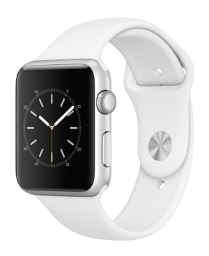 UPC 190198131553 product image for Apple Watch Series 1 42mm Silver Aluminum Case with White Sport Band | upcitemdb.com