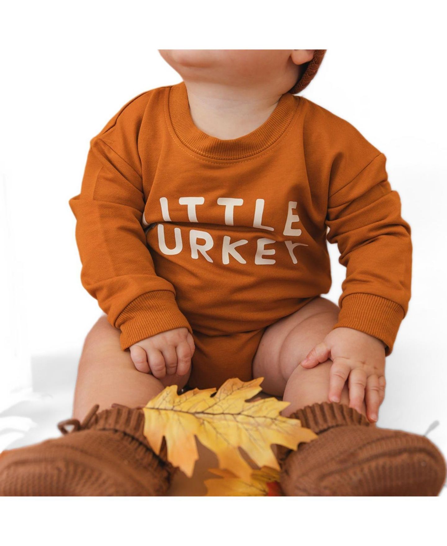 Комбинезон Sweet Wink Little Turkey Long-Sleeve Sensory-Friendly для мальчиков-малышей, цвет: Оранжевый — фото 3