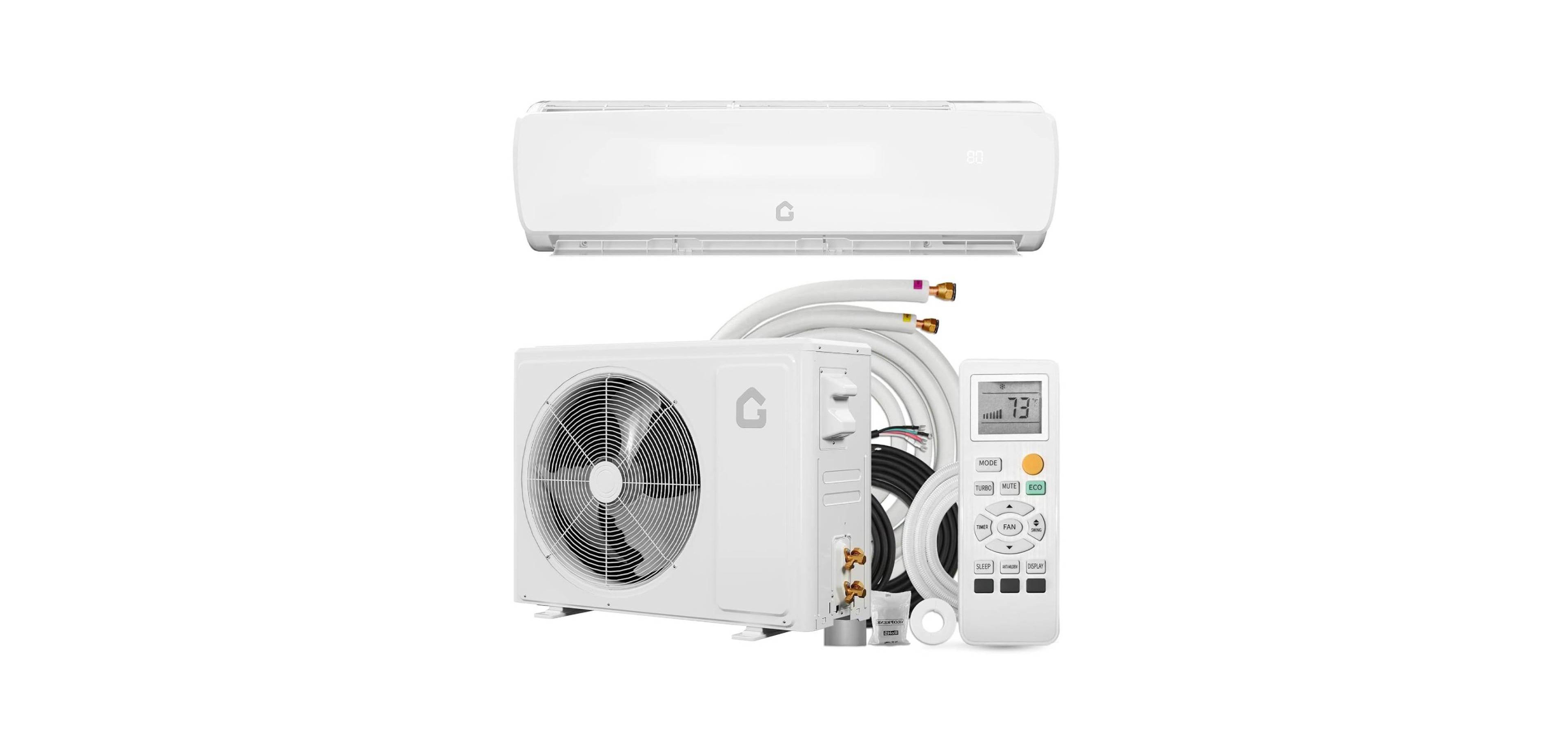 gaomon 12000BTU Mini Split Ac Heating System, 230V Q Panel Indoor Unit Split Air Conditioner, for Rooms up to 750 Sq. Ft