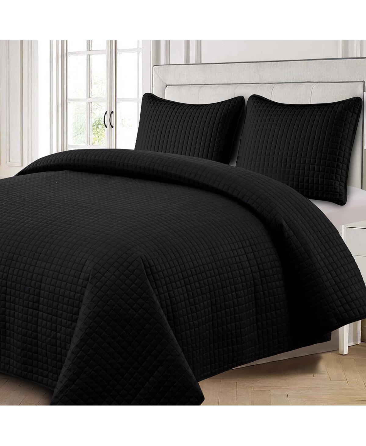 Egyptian Linens Checkered Quilts and Coverlet Set