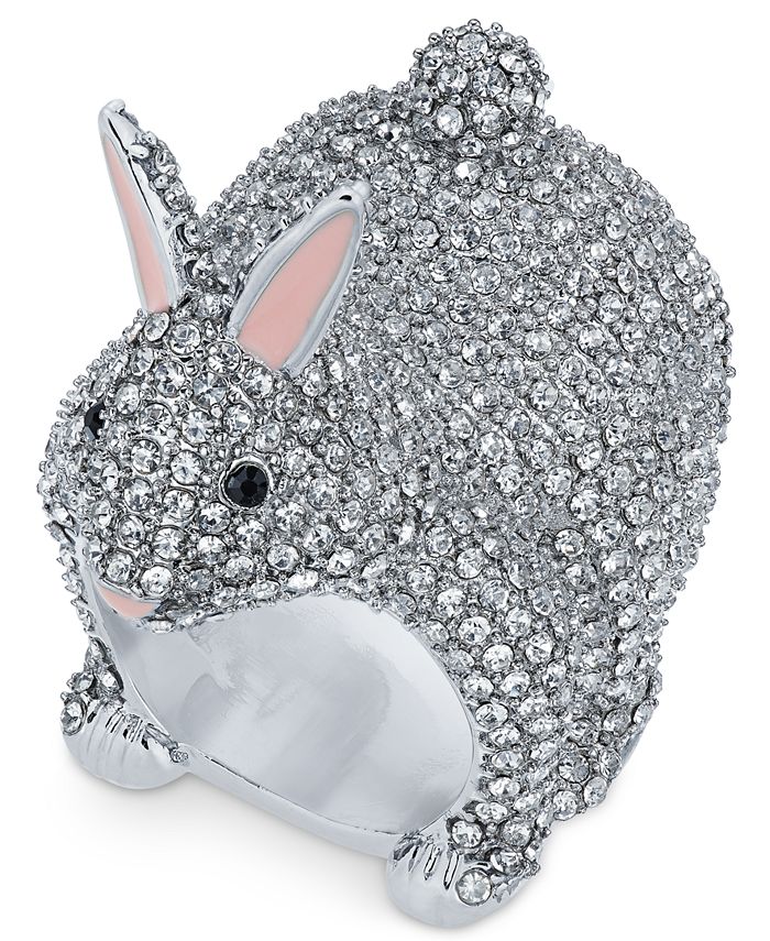 kate spade new york Silver-Tone Crystal Bunny Ring & Reviews - Fashion  Jewelry - Jewelry & Watches - Macy's