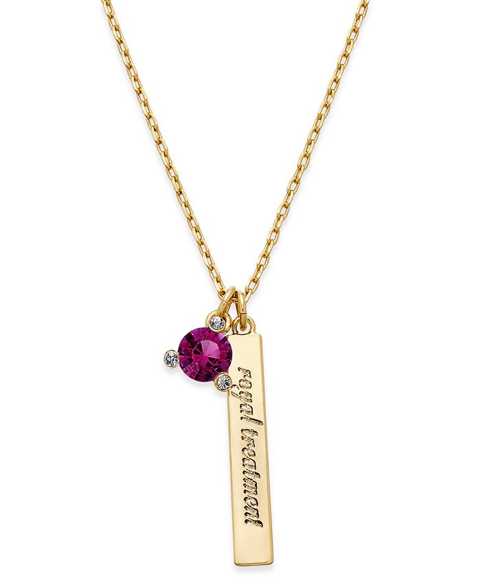 kate spade new york Gold-Tone Birthstone Crystal Necklace & Reviews -  Fashion Jewelry - Jewelry & Watches - Macy's