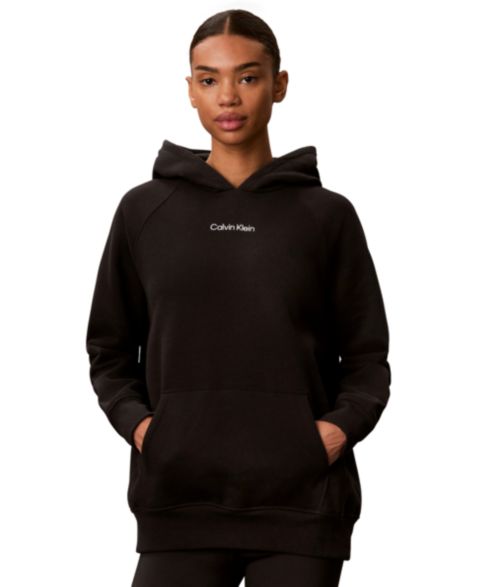 Женское худи Calvin Klein Performance French Terry Fleece, цвет: Чёрный