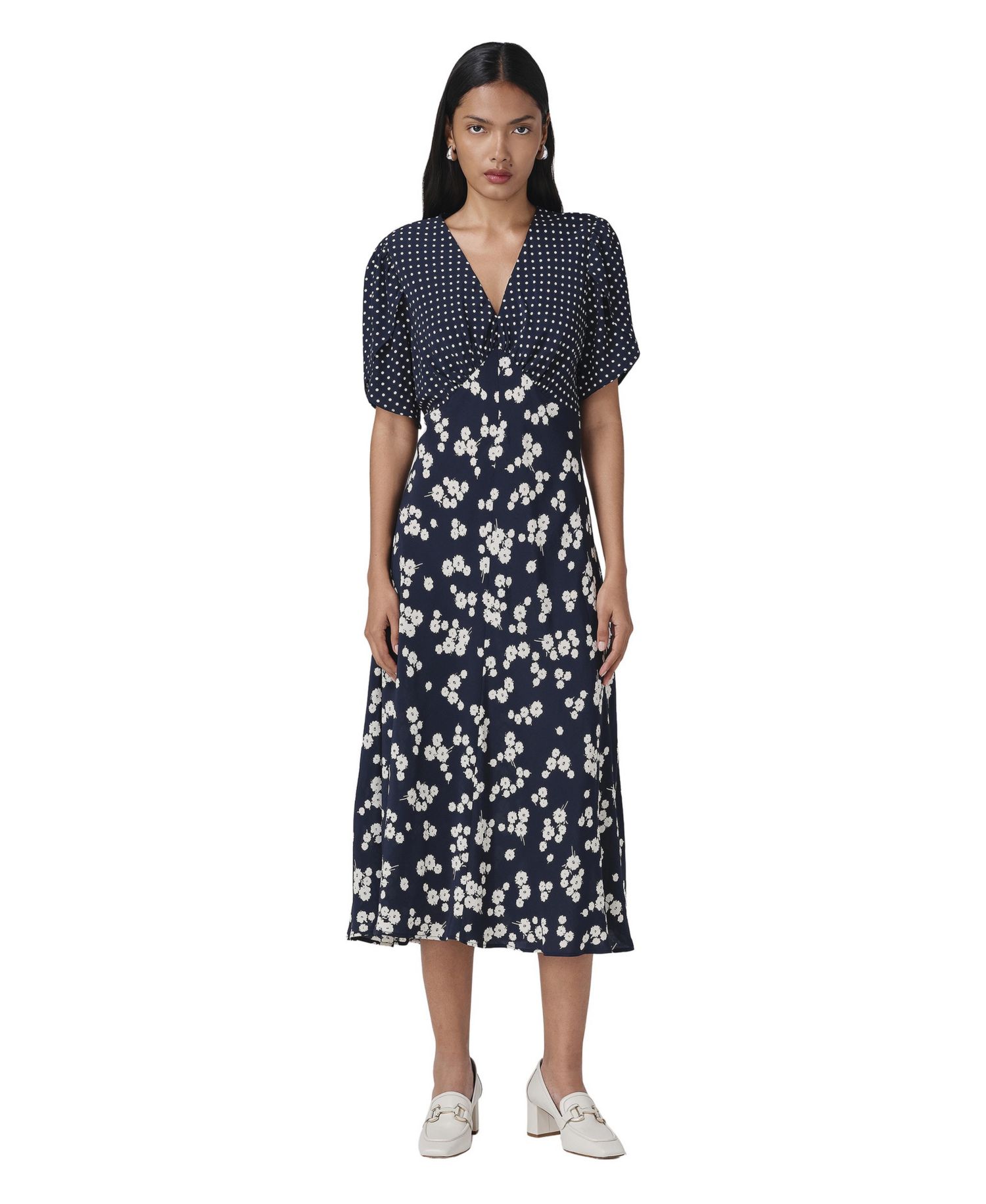 Women's Lulu V-Neck Empire-Waist Midi Dress