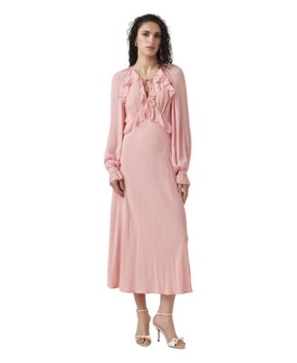 Women's Naomi V-Neck Long-Sleeve Midi Dress