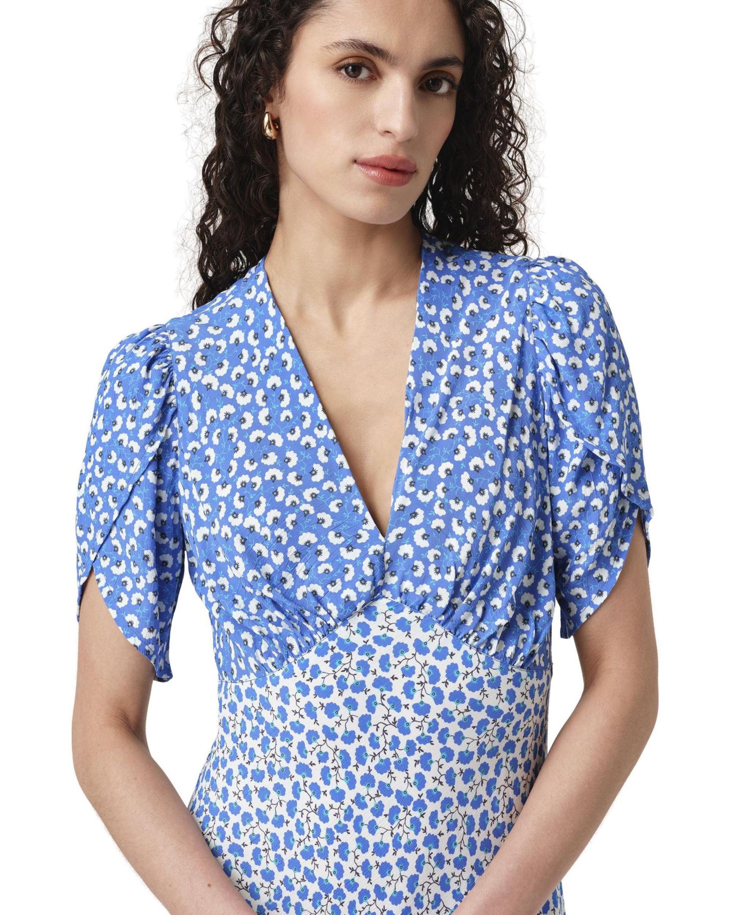 Women's Faye Floral Empire-Waist Midi Dress