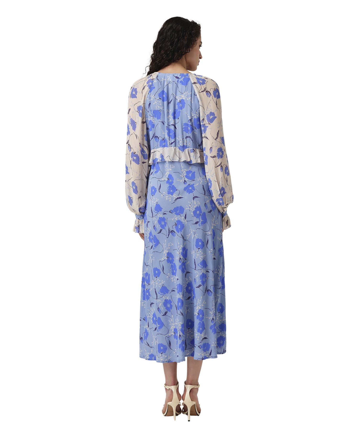 Women's Naomi Floral Long-Sleeve Midi Dress
