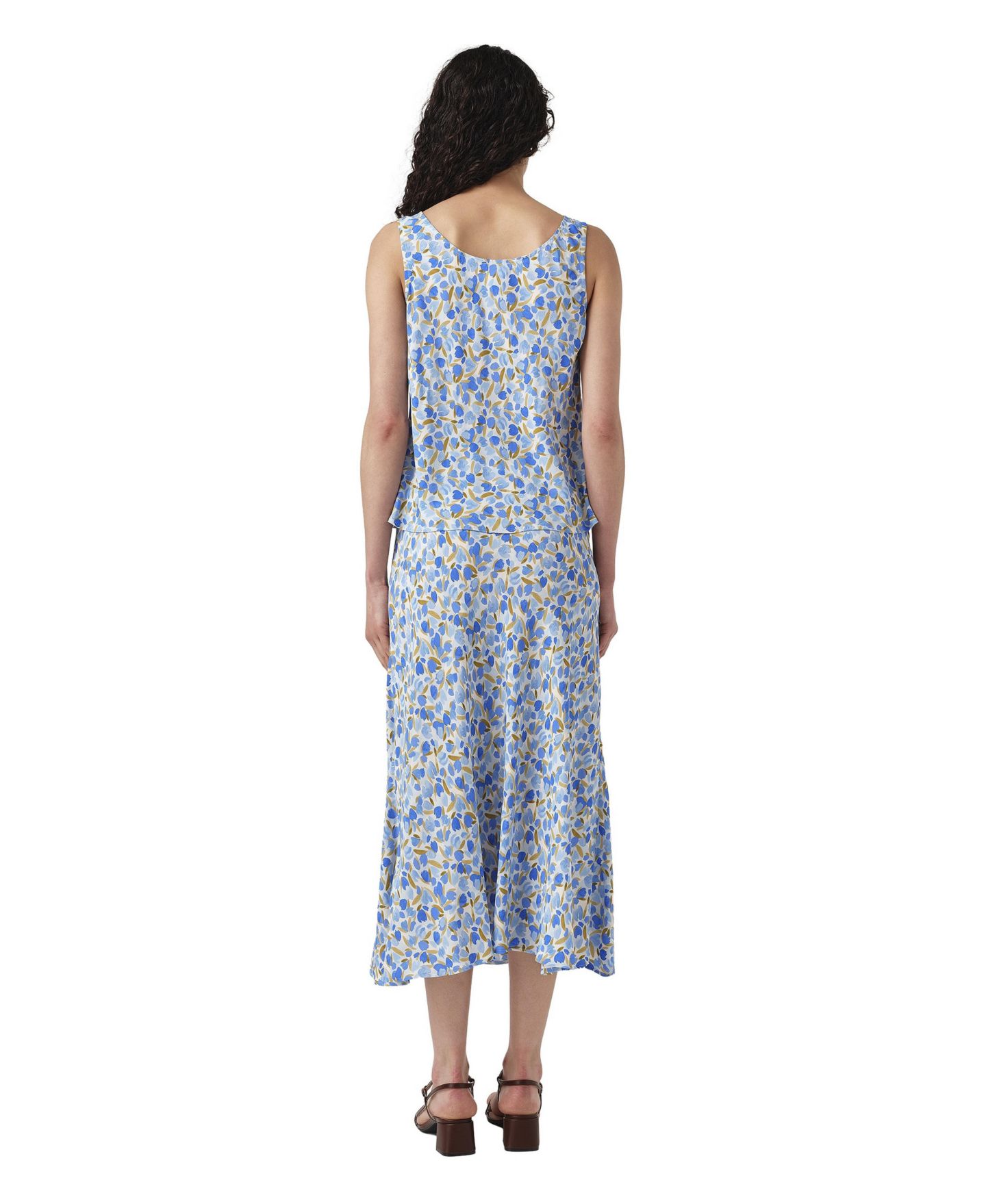 Женский топ Ghost London Nyla Cowl Neck Sleeveless Satin, цвет: Синий — фото 4