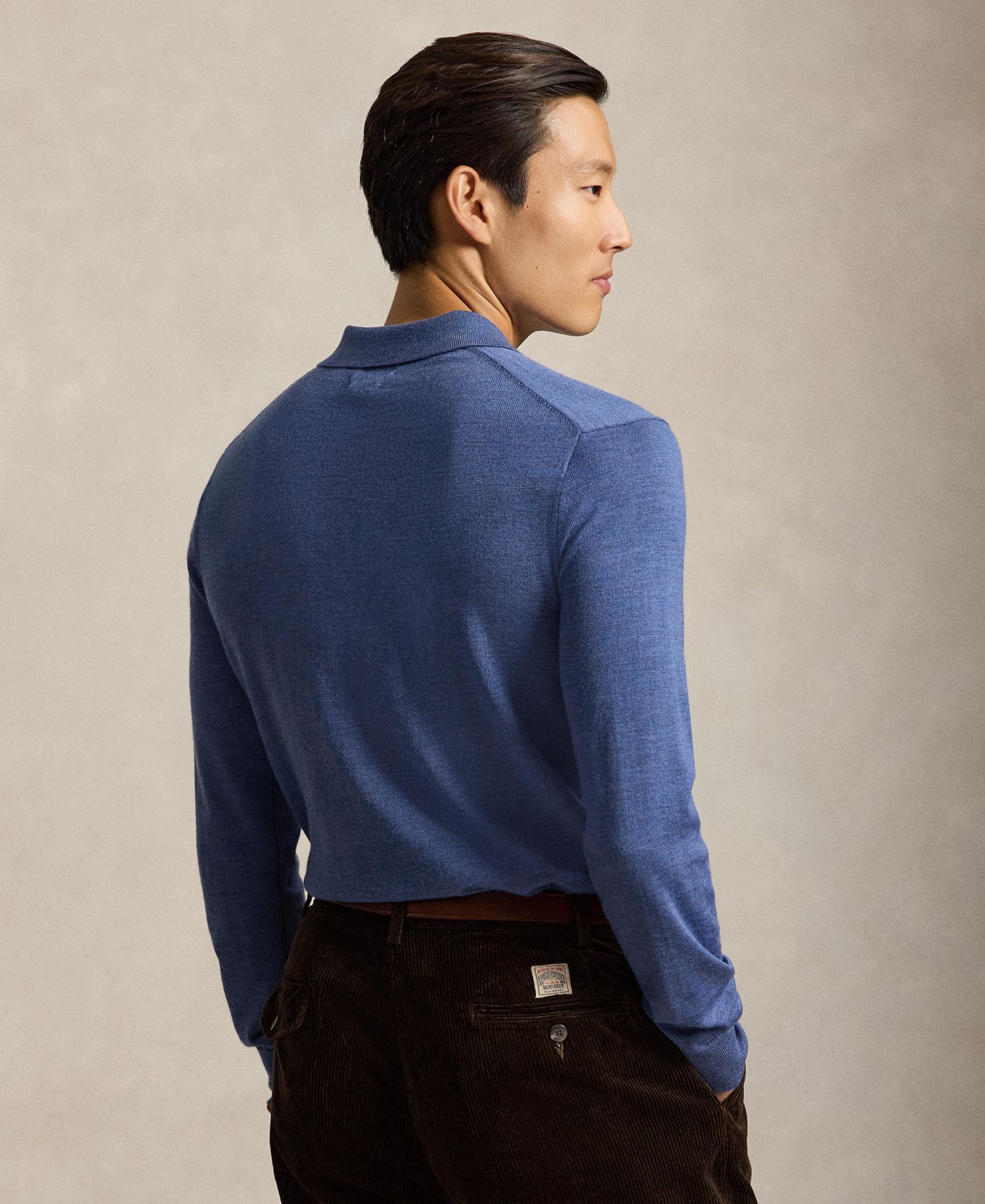 Men's Wool Polo-Collar Sweater