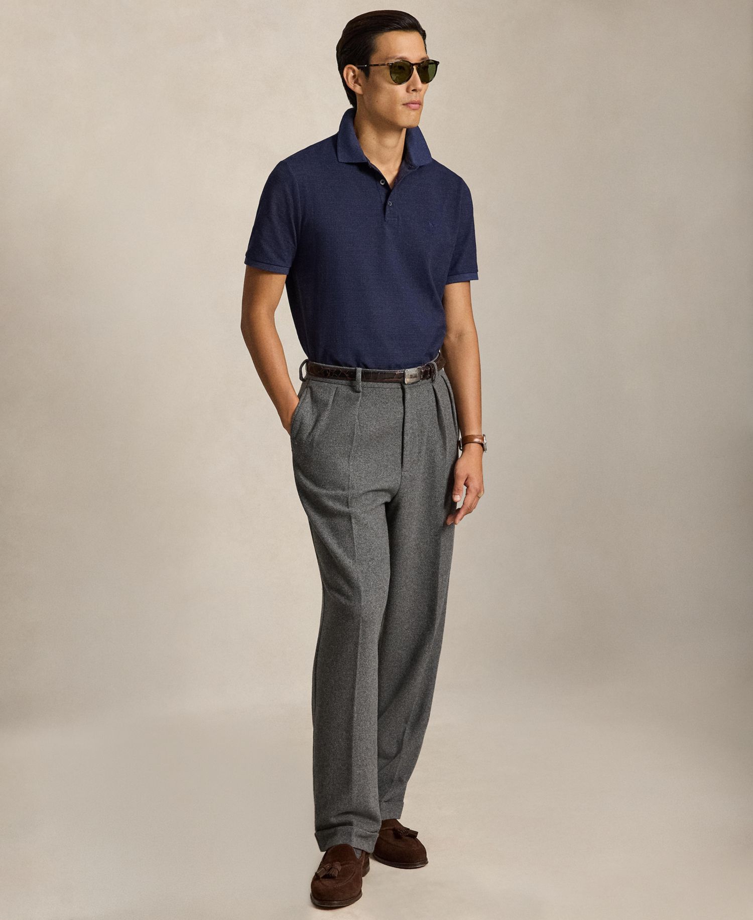 Men's Classic-Fit Stretch Mesh Polo Shirt