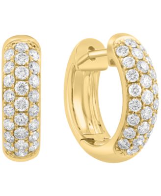 Diamond Huggie Earrings (1 ct. t.w.) in 14k Yellow Gold