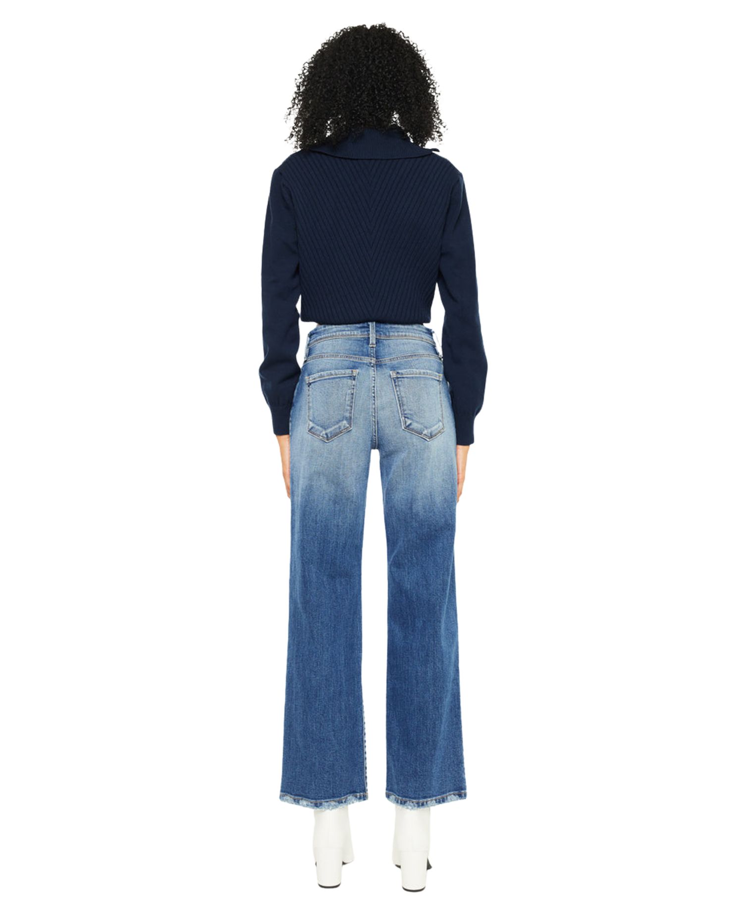 Women's Angela High-Rise Slim Wide-Leg Jeans