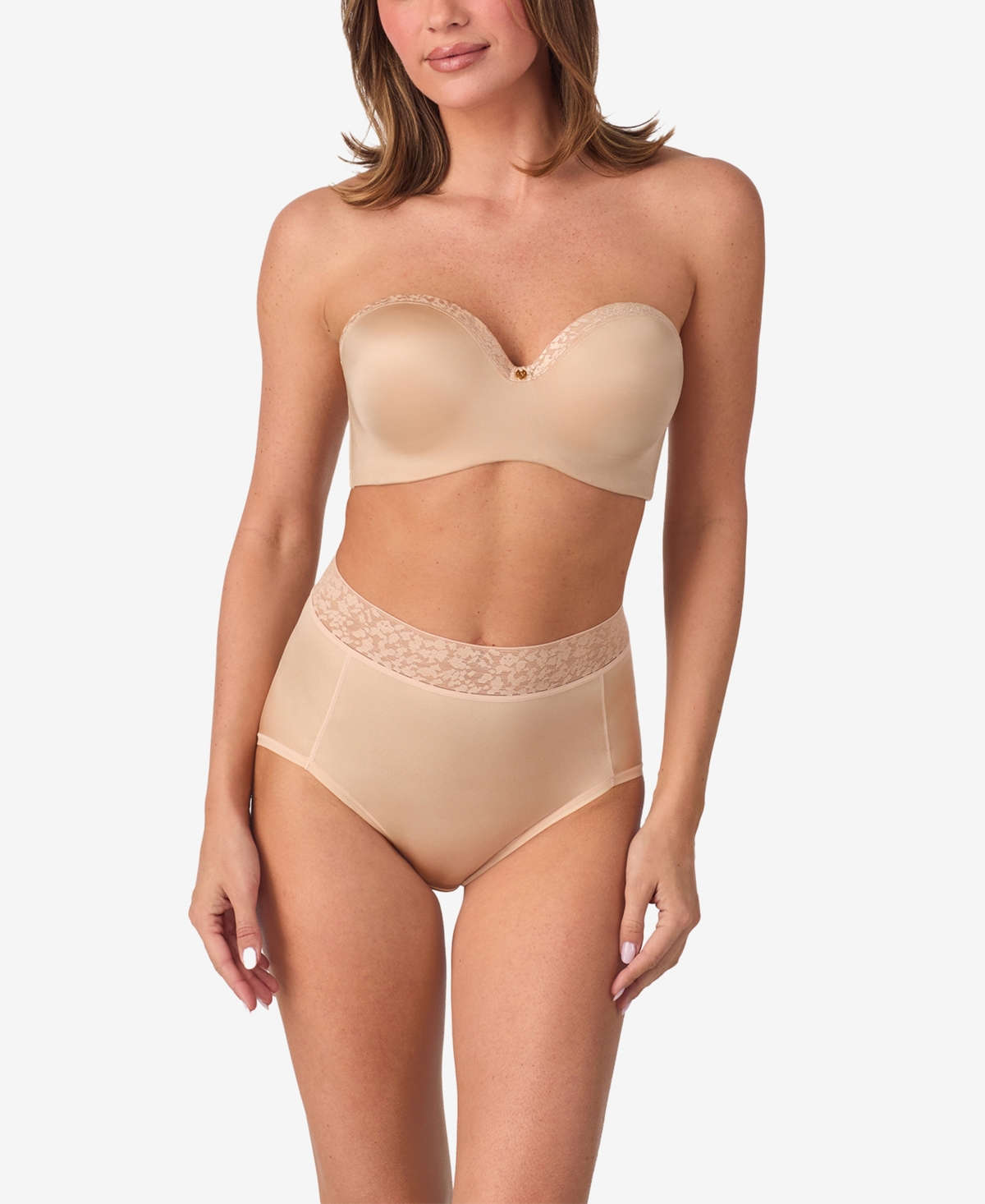 Le Mystere Safari Strapless Underwire Full-Coverage Bra - Sahara