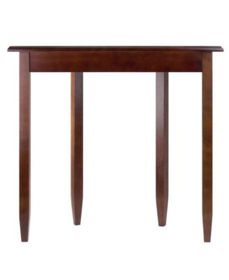 Solid Wood Half Moon Table in Antique Finish, Small Entry Table