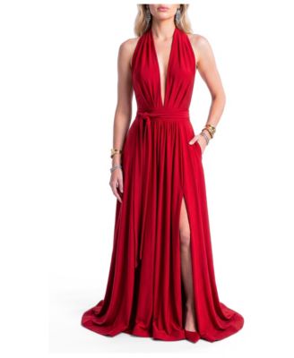 Women's Infinite Convertible Halter A-Line Evening Gown