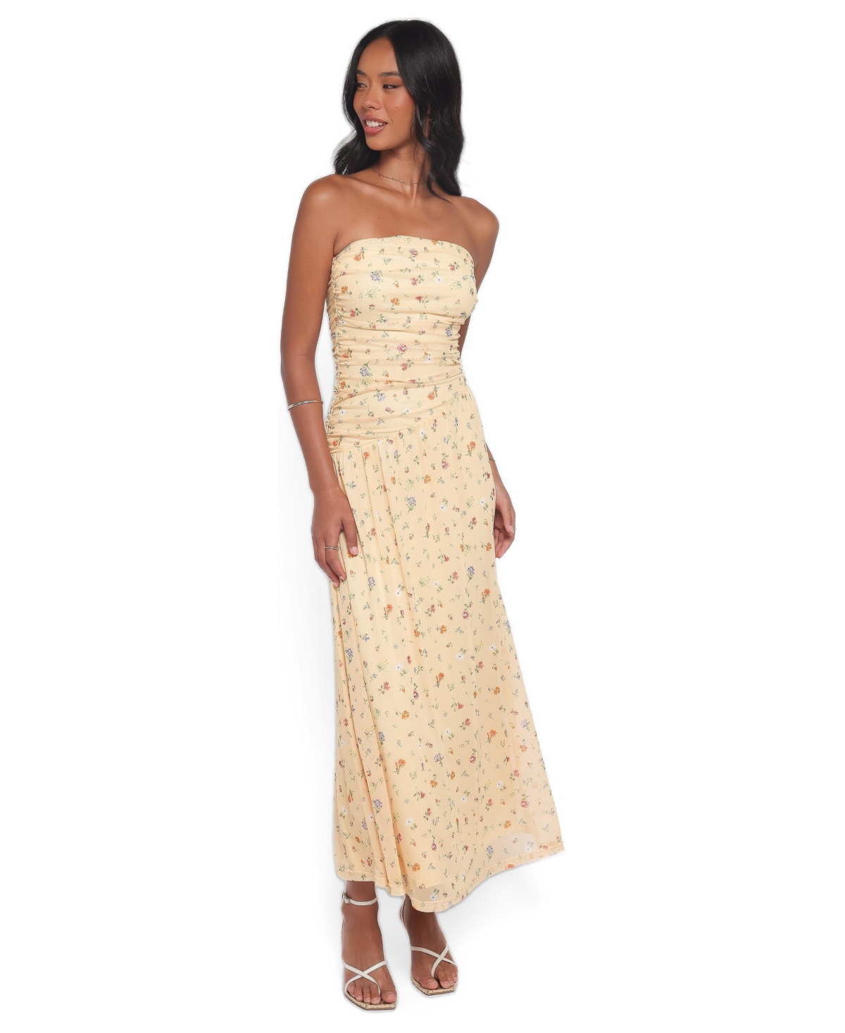 Petal and Pup Women's Calypso Strapless Floral-Print Maxi Dress