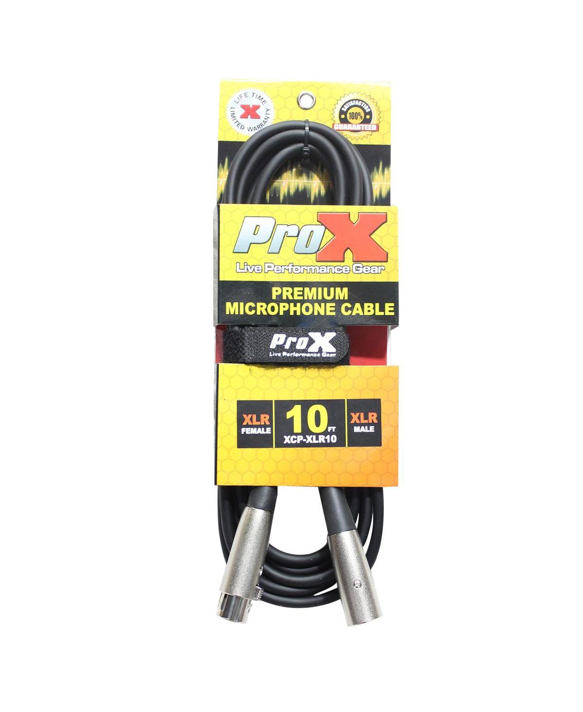 ProX Premium Xcp-XLR10 10' Xlr-f to Xlr-m Balanced Audio Microphone Cable