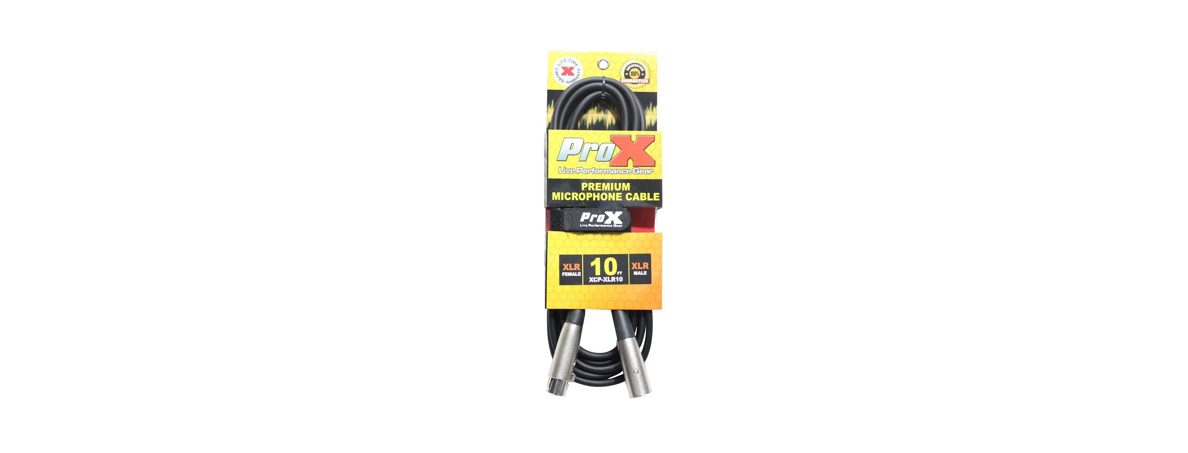 ProX Premium Series Xcp-XLR10 Xlr-f to Xlr-m Balanced Audio Microphone Cable 10 ft.
