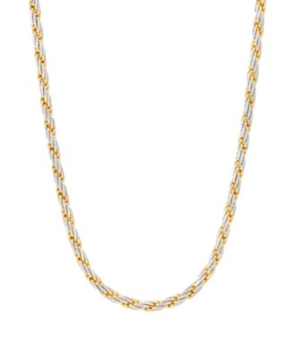 Rope Chain Necklace in 18k Yellow Gold-Plated Sterling Silver
