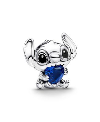 Disney Stitch Man-Made Crystal Heart Charm
